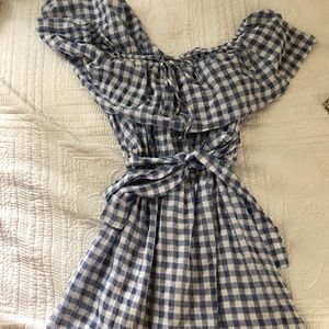Blue Gingham Anthropology Dress